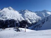 View of Stablein with mountain panorama