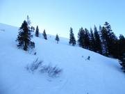 Off-piste terrain at Roßkopf