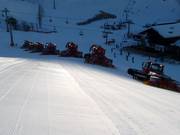 The snow groomers are heading out