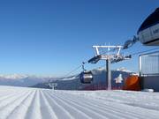Perfectly groomed slopes in the Folgaria/Fiorentini ski area