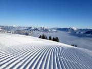First-class slope grooming in St. Johann in Tirol