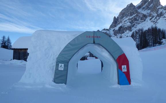 Snow parks Alta Pusteria (South Tyrol) – Snow park 3 Zinnen Dolomites – Helm/Stiergarten/Rotwand/Kreuzbergpass