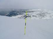 The ski route from Gaustatoppen