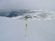 The ski route from the Gaustatoppen