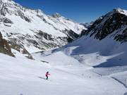 Ski route Wilde Grube to the valley station