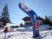 Cross-country trail start in the Carezza ski area