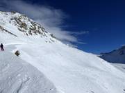 Ungroomed freeride slopes at the Leppleskofelbahn