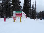 Slope signage in the Grand Targhee ski area