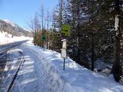 Bus stop at the Schneeflucht drag lift