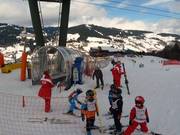 Covered conveyor belt Schuss above Megève