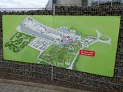 Slope map at the entrance to the ski hall