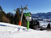 High-performance snow cannon at the Stuibeneckbahn