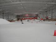The easy slope in the ski hall
