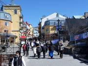 The charming village at the foot of the mountain
