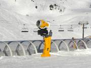 High-performance snow cannon in the ski area The Remarkables