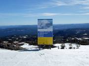 Slope map and signage in the Norefjell ski area