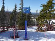 Slope signage in the Norefjell ski resort