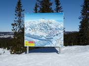 Slope map in the Hafjell ski resort