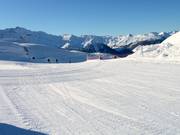 Groomed slope in Les Arcs