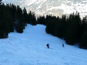 Challenging ski route to Vandans