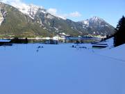 Practice area at the Planberg and Wiesen lifts at the valley station of the Karwendel Bergbahn