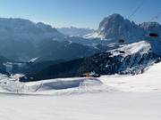 View from Seceda to the Sella Pass