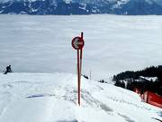 Slope marking in the ski resort of Bolsterlang