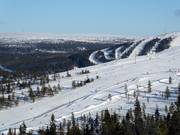 View of the slopes in Hundfjället and Tandådalen
