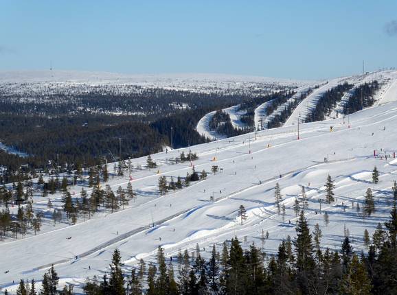 View of the slopes in Hundfjället and Tandådalen