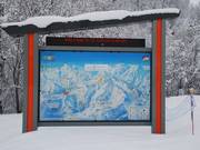 Information board with current information