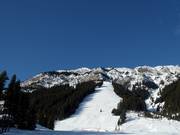 View of the steep slopes at North American