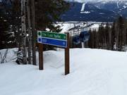Slope signage at Revelstoke Mountain Resort