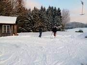 The lift exit is prepared manually