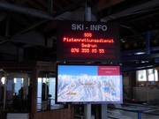 Information at the valley station in Sedrun
