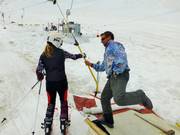 The lift attendant is happy to help you when getting on.