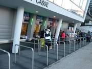 Well-maintained ticket area