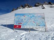 Piste map at the Treble Cone mountain station