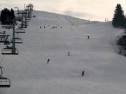 Slope at the eight-seater chairlift in Les Crosets