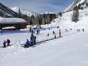 Practice area Chickadee with conveyor belt