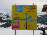 Slope sign-posting in Alta Badia