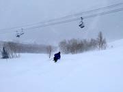 Powder snow at the Super Condor Express chairlift