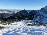 Mogul slope at the Jochalpe chairlift