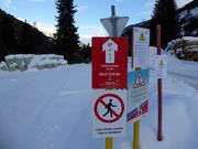 Start of the Schwarzachloipe in Bruggen