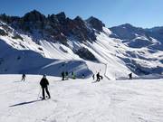 Start of the easy Olympia Downhill Ladies