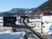 Kvitfjell train station is located directly at the ski resort