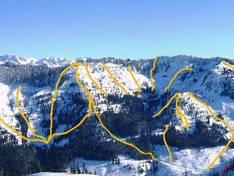 Trail map Cascade Powder Guides
