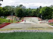 Overall view of the beginner slope with practice lift