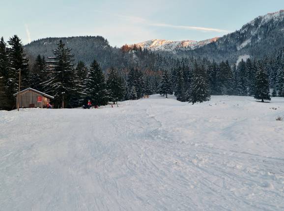 View of the Ohlstadt ski slope