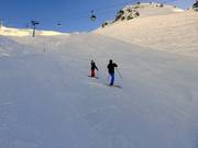 Steep descent at Planplatten