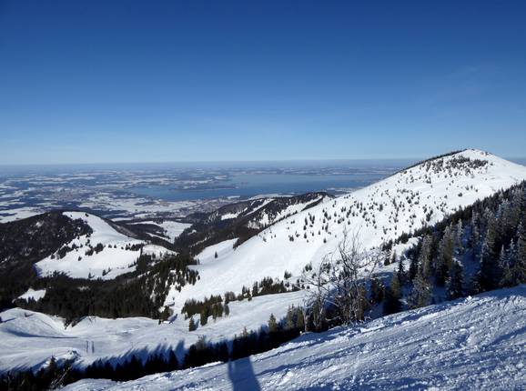 View from the Kampenwand to Lake Chiemsee